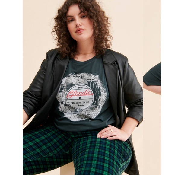 DAYDREAMER Blondie Heart of Glass Graphic T Shirt, Size M, Charcoal Gray, Disco - Picture 13 of 16